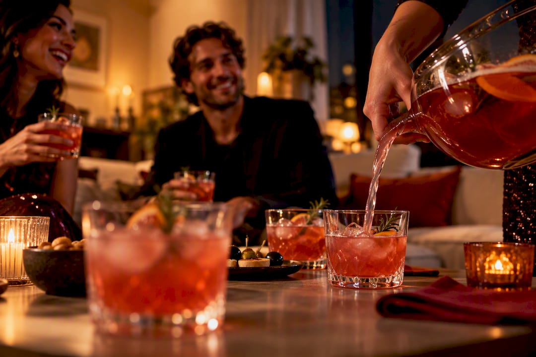 Er worden cocktails geserveerd op een verjaardag