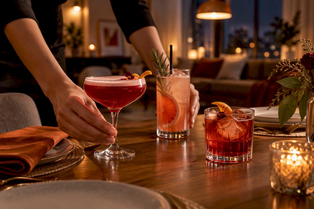 Thuisfeest met kant-en-klare cocktails in glazen