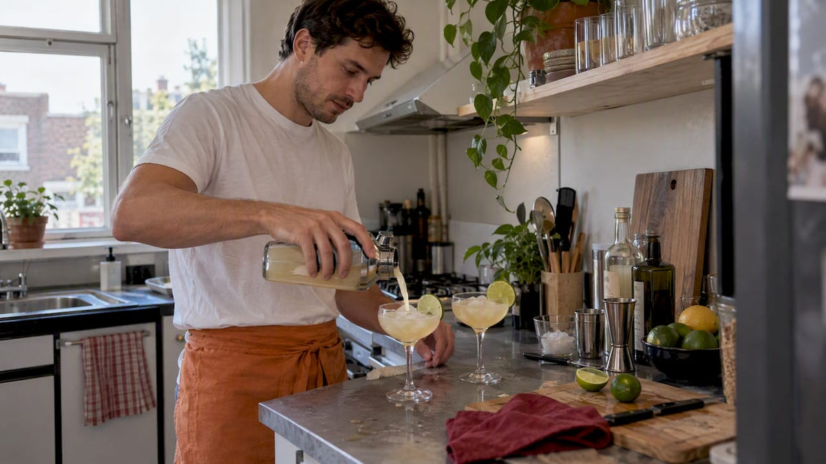Snelle cocktails worden geserveerd voor de gasten