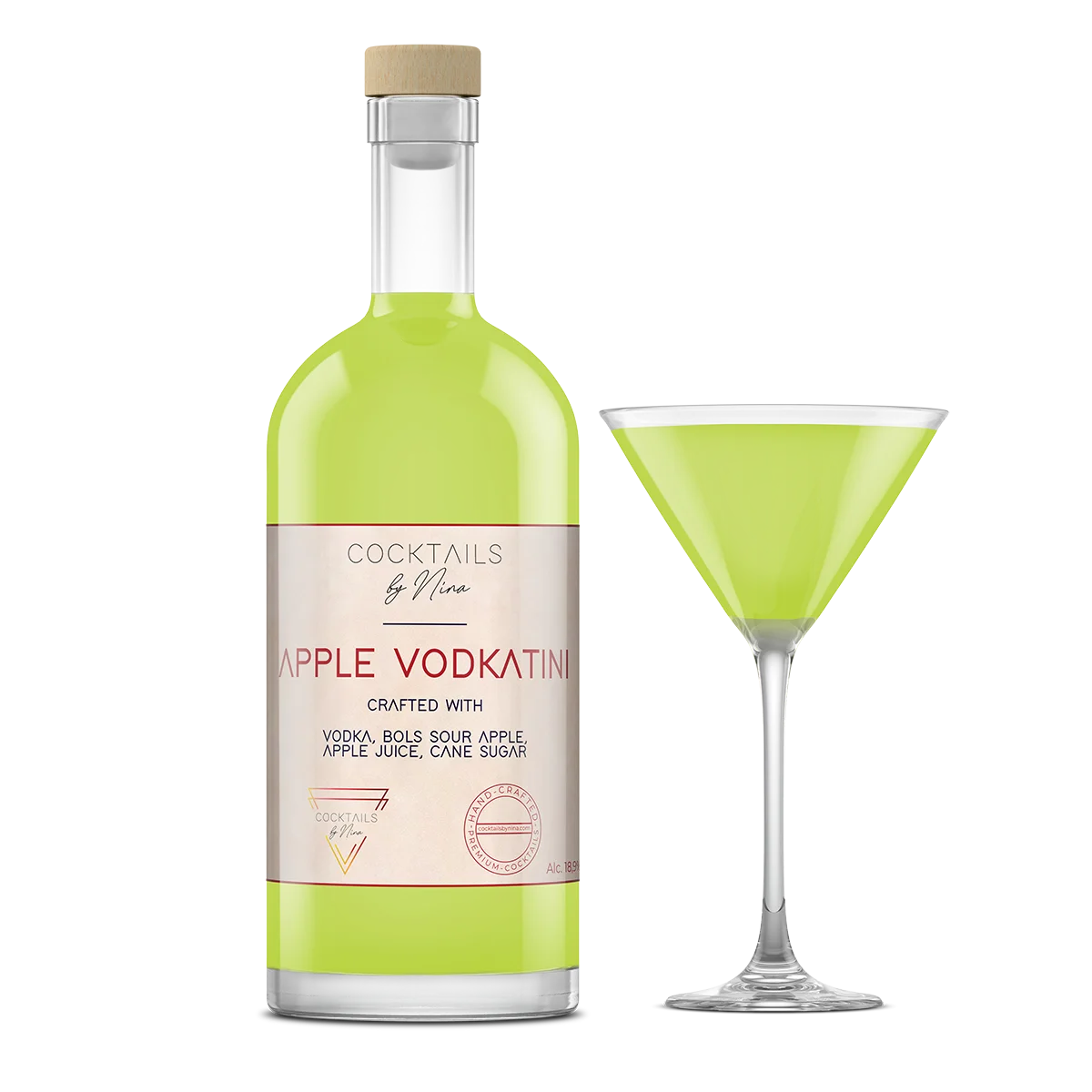 APPLE VODKATINI Cocktails by Nina Cocktail aan huis Cocktailsbynina-Cocktails by Nina