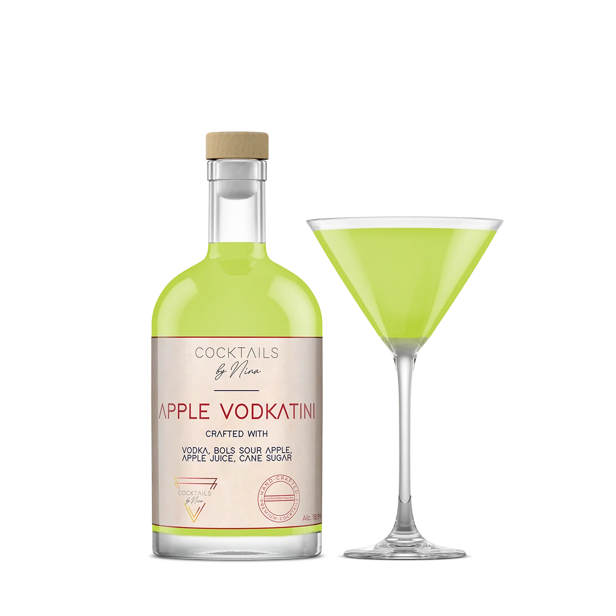 APPLE VODKATINI Cocktails by Nina Cocktail aan huis Cocktailsbynina-Cocktails by Nina