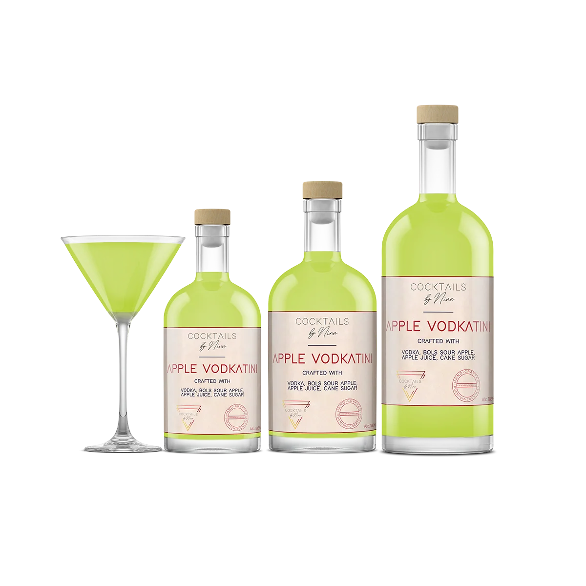 APPLE VODKATINI Cocktails by Nina Cocktail aan huis Cocktailsbynina-Cocktails by Nina
