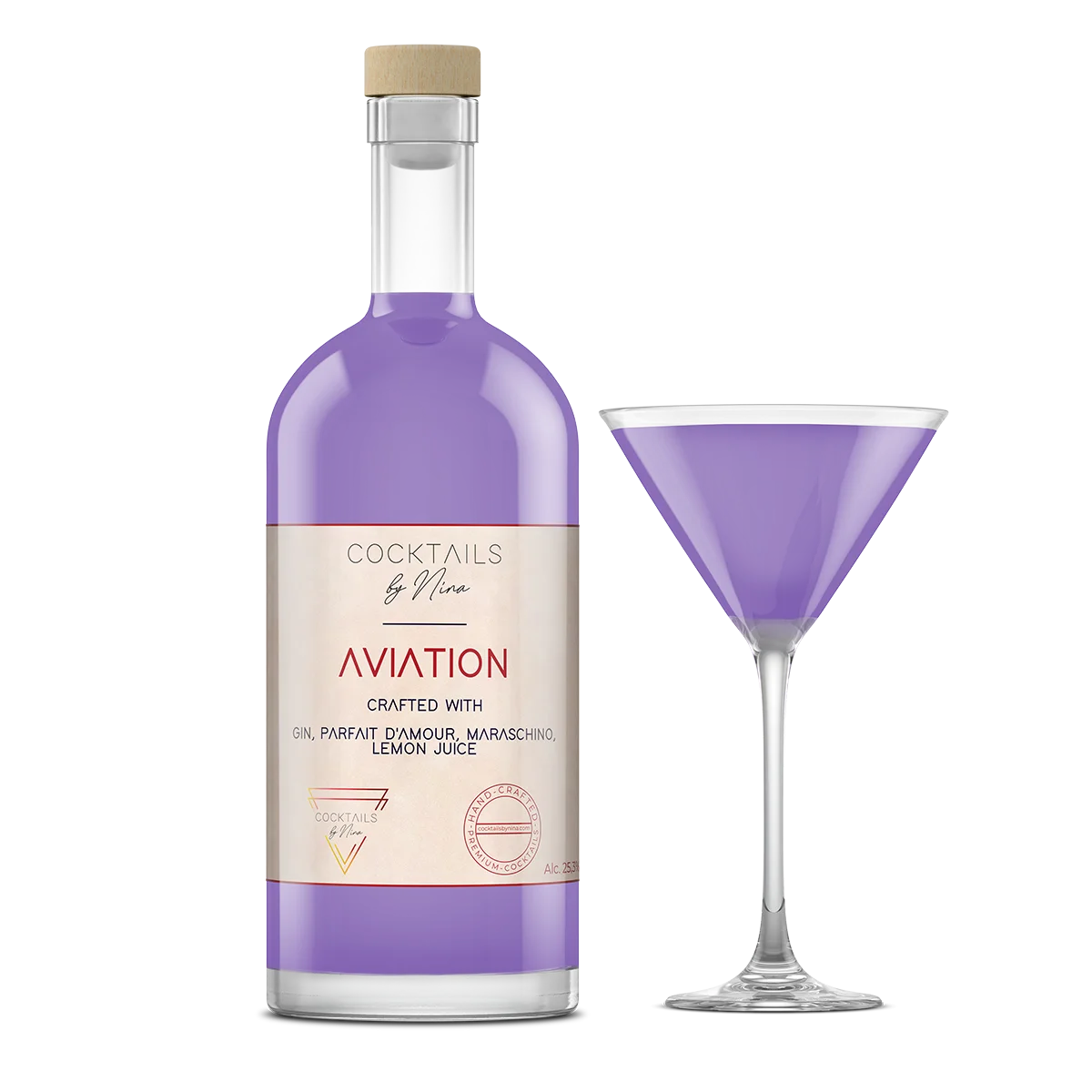 AVIATION Cocktails by Nina Cocktail aan huis Cocktailsbynina-Cocktails by Nina