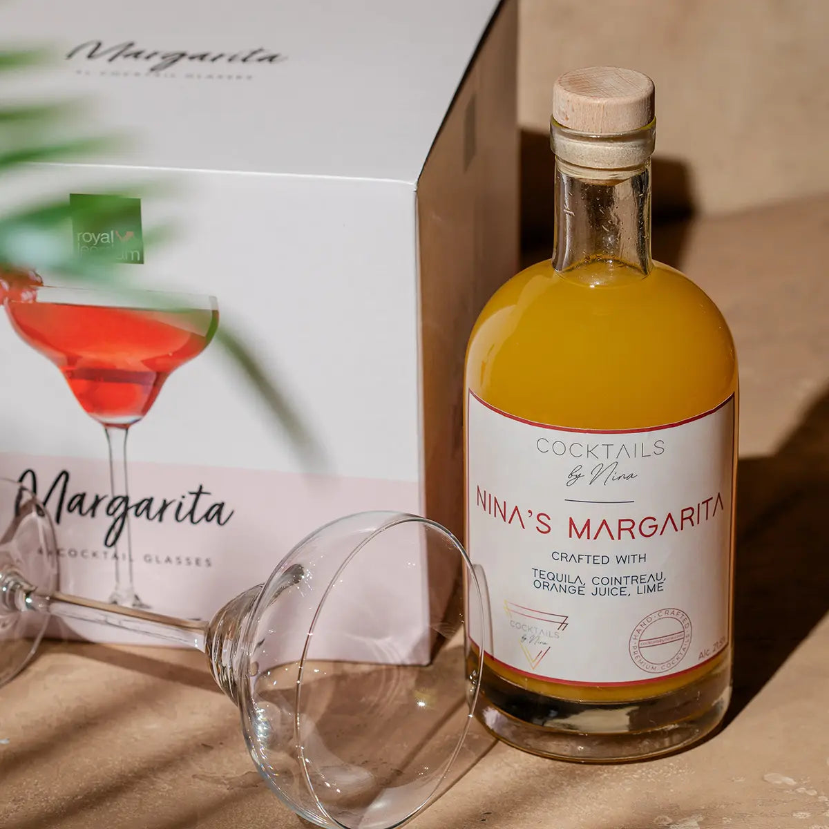 Nina's Margarita (750ml) + 4 Margarita glasses