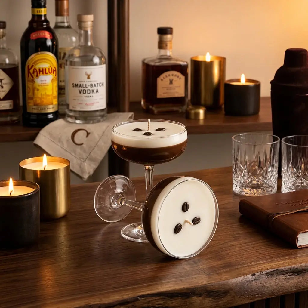 Espresso-Martini-Cocktail-Kerze