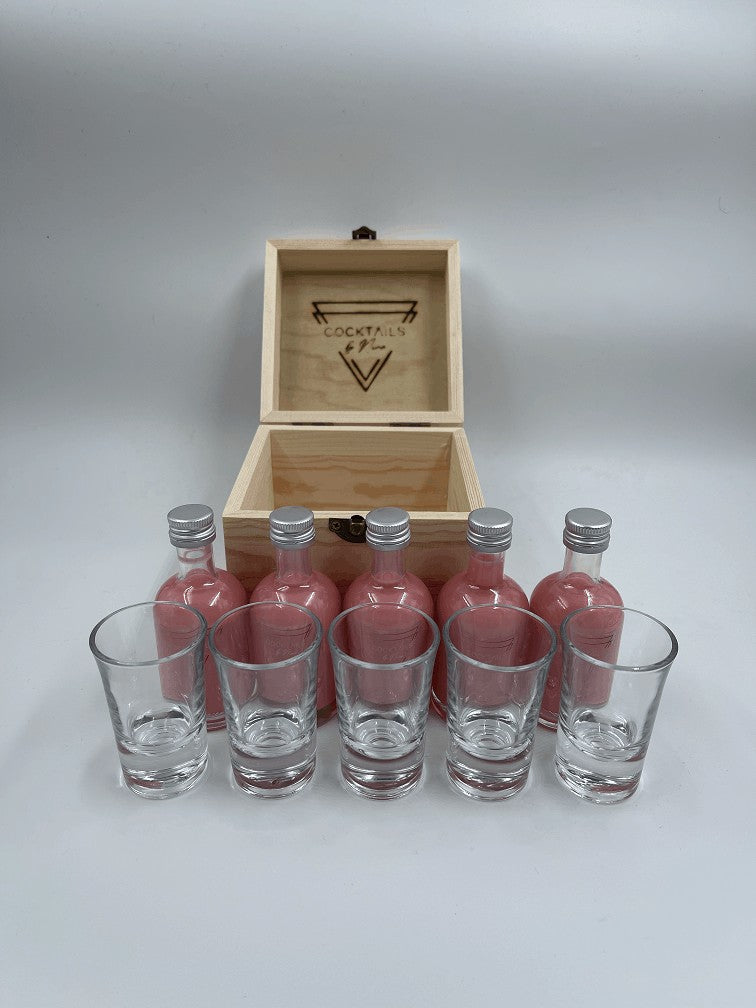 Shotjes Box - 5 x Mona toetje (50ml)