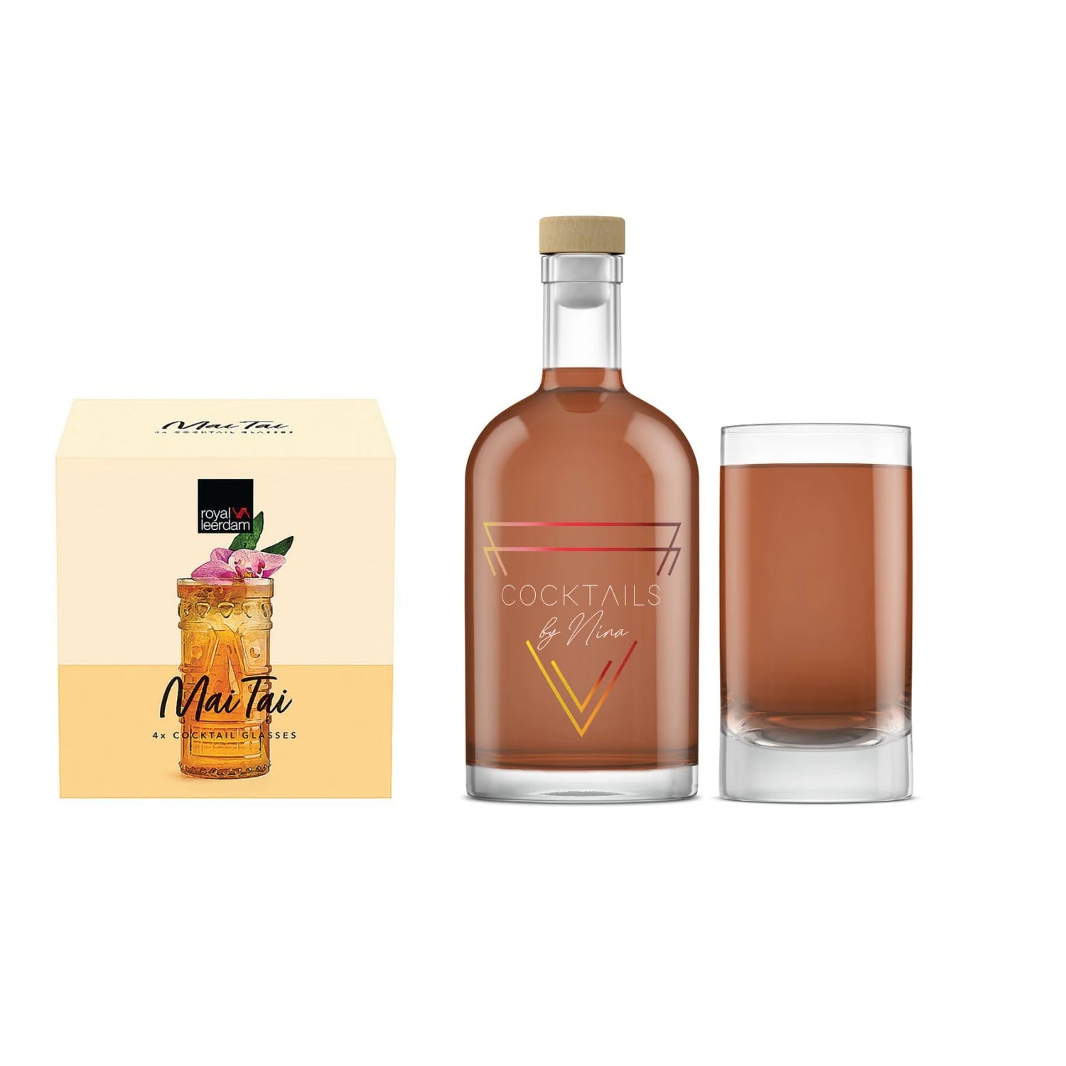 Mai Tai (750ml) + 4 Tiki glazen