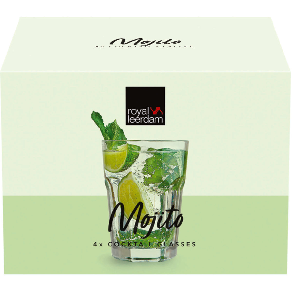 Mojito glasses set of four, featuring a clear design with textured sides, ideal for serving cocktails.-Cocktails by Nina
