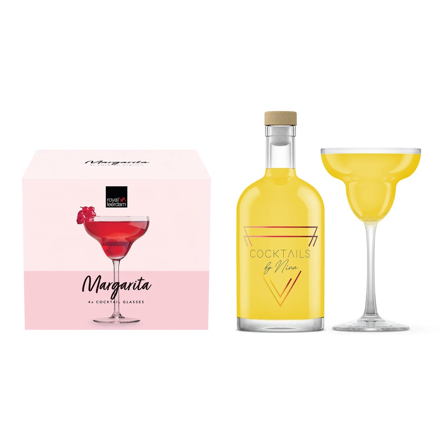 Nina's Margarita (750ml) + 4 Margarita glazen