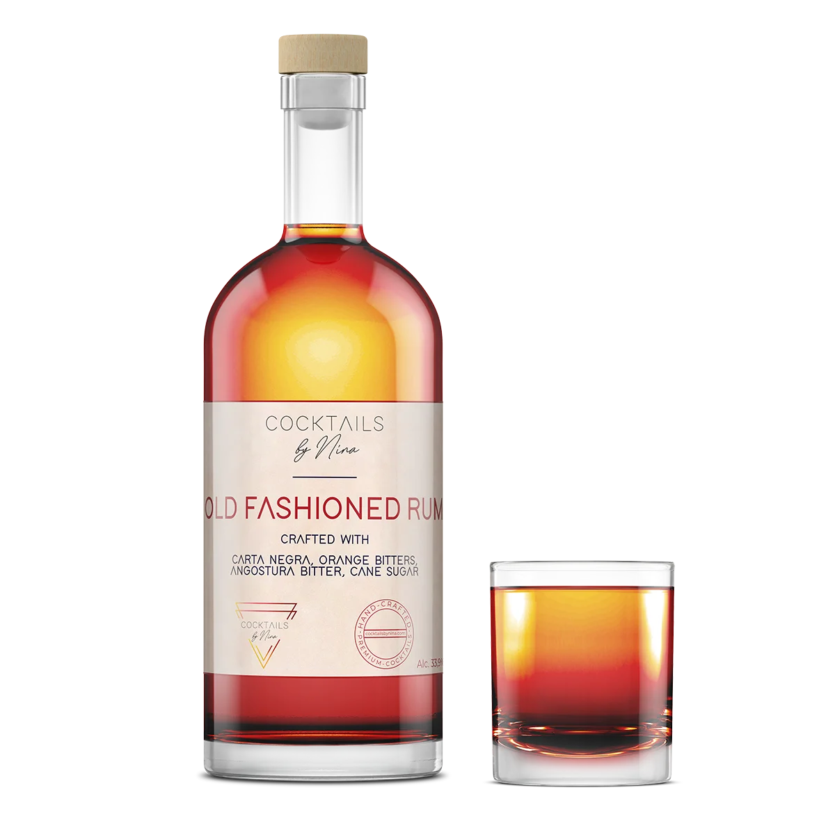 OLD FASHIONED RUM Cocktails by Nina Cocktail aan huis Cocktailsbynina-Cocktails by Nina