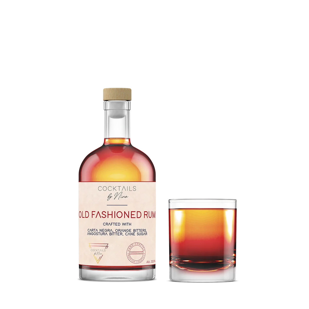 OLD FASHIONED RUM Cocktails by Nina Cocktail aan huis Cocktailsbynina-Cocktails by Nina