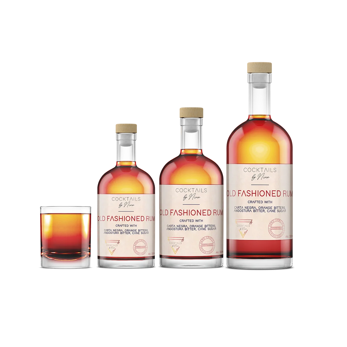 OLD FASHIONED RUM Cocktails by Nina Cocktail aan huis Cocktailsbynina-Cocktails by Nina