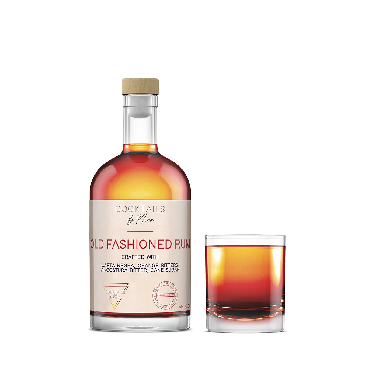 OLD FASHIONED RUM Cocktails by Nina Cocktail aan huis Cocktailsbynina-Cocktails by Nina