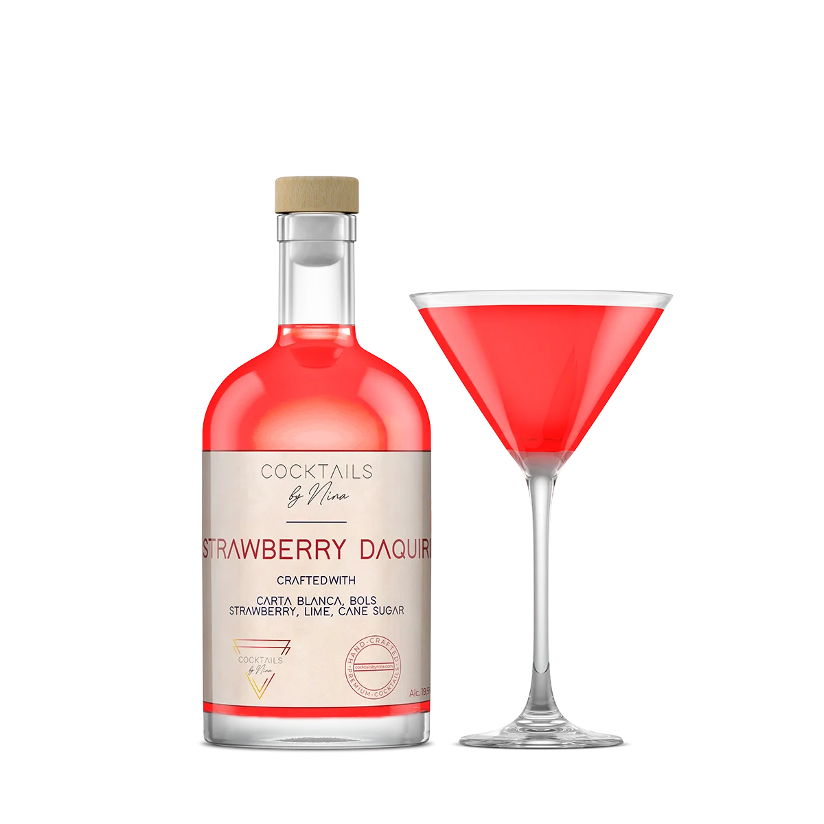 STRAWBERRY DAIQUIRI Cocktails by Nina Cocktail aan huis Cocktailsbynina-Cocktails by Nina